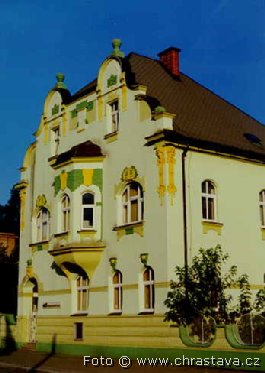 Secesní budova spořitelny v turpišově ulici